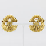 Chanel Coco Mark Vintage Gold Earrings
