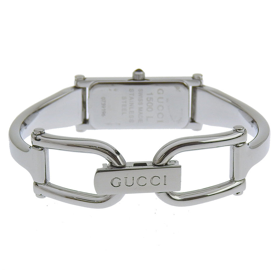 Gucci Watches Quartz 1500L Stainless Steel black black dial Women
