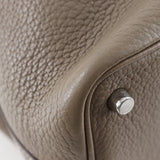 Hermes Handbag Taurillon Clemence Brown Picotan Rock 18 PM Women