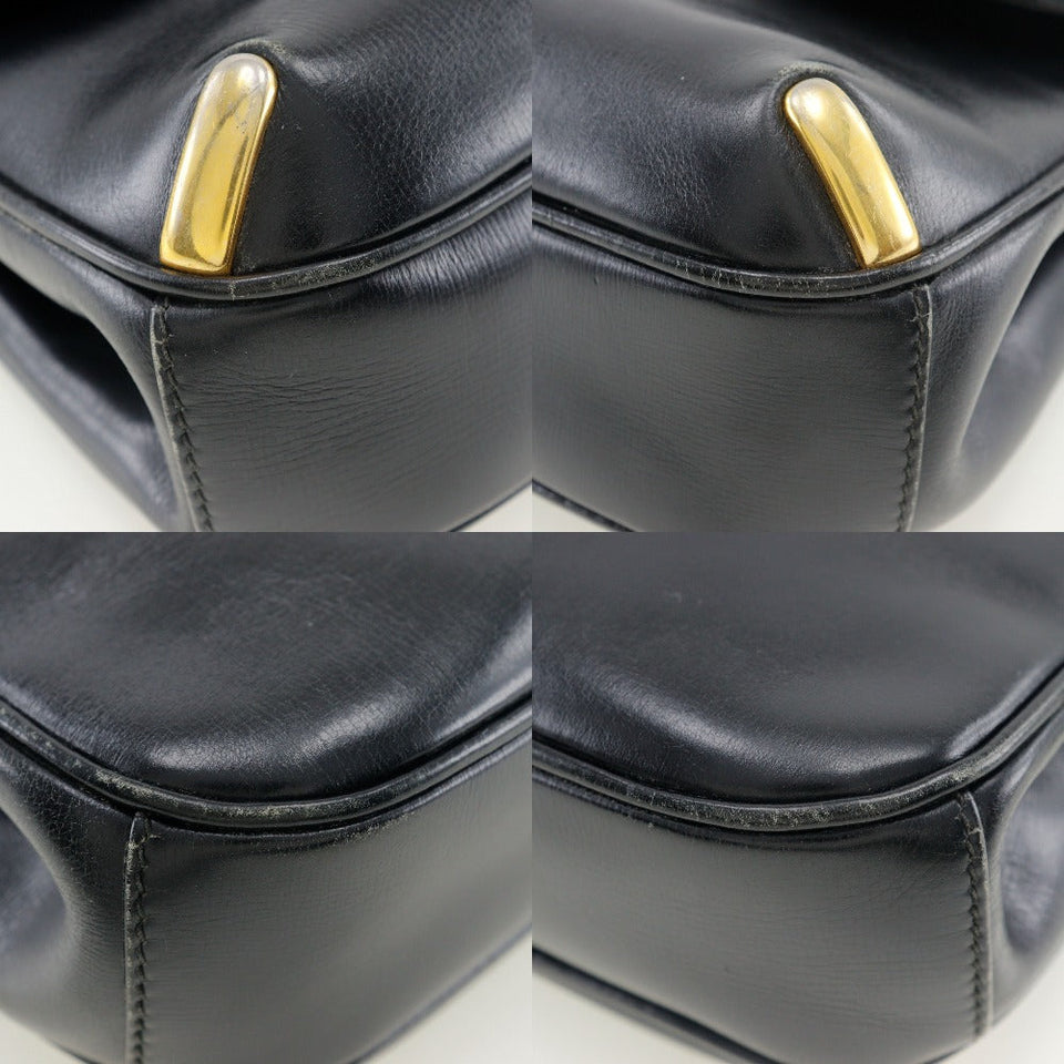 Gucci Shoulder Bag Calfskin black Sherry line Old Gucci