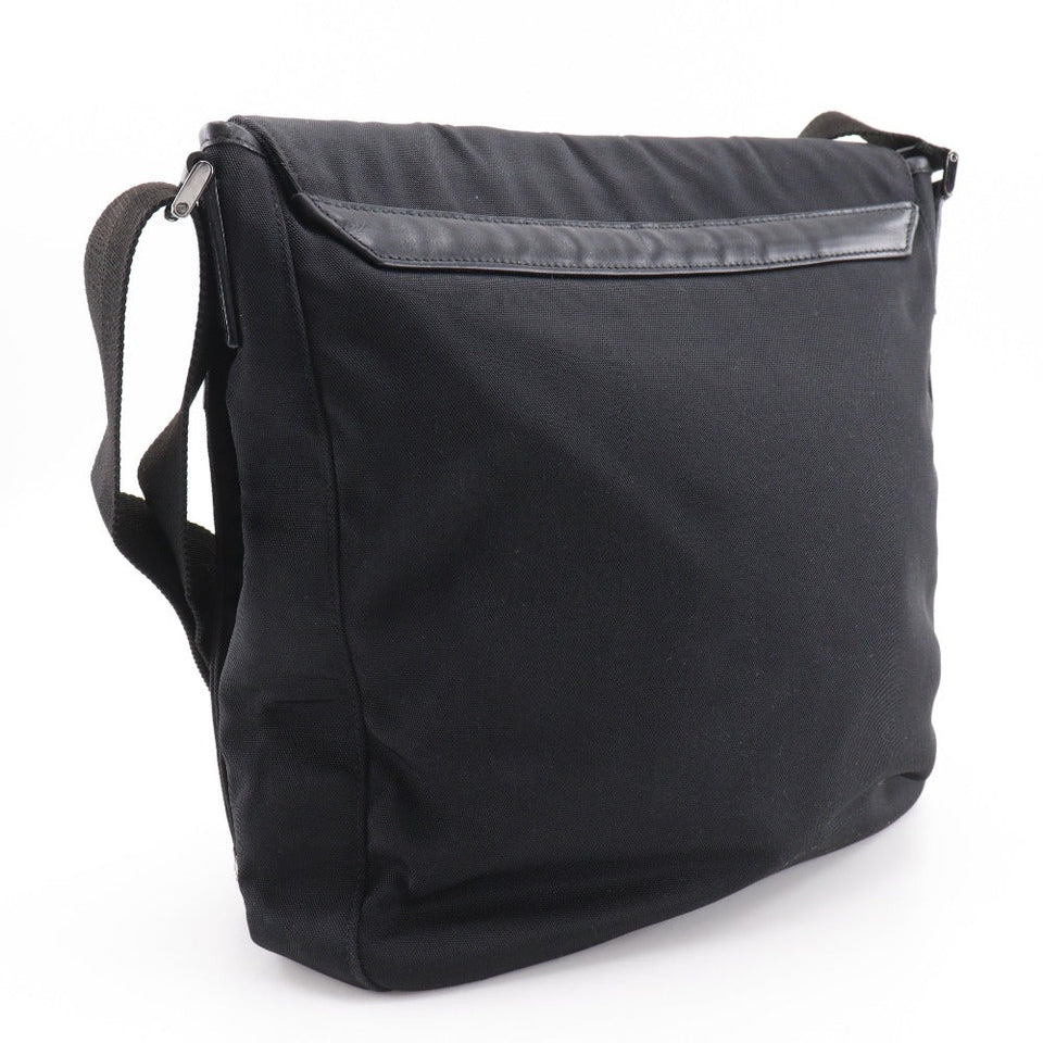 Gucci Shoulder Bag 141194 Nylon canvas black unisex(Unisex)