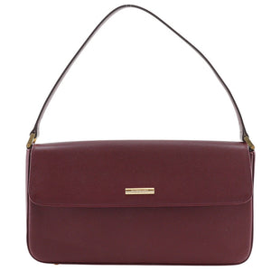 Burberry Shoulder Bag leather Bordeaux one belt Hobo Women