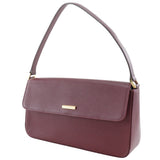 Burberry Shoulder Bag leather Bordeaux one belt Hobo Women