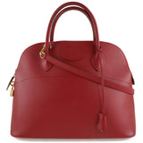 Hermes Handbag Courchevel Red Bored 37 Women