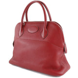 Hermes Handbag Taurillon Clemence Red Bored 31 Women