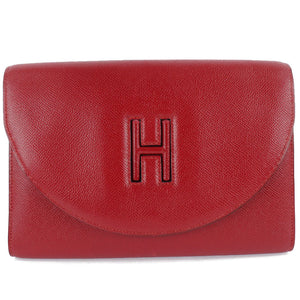 Hermes Clutch bag Epsom Red H logo Women