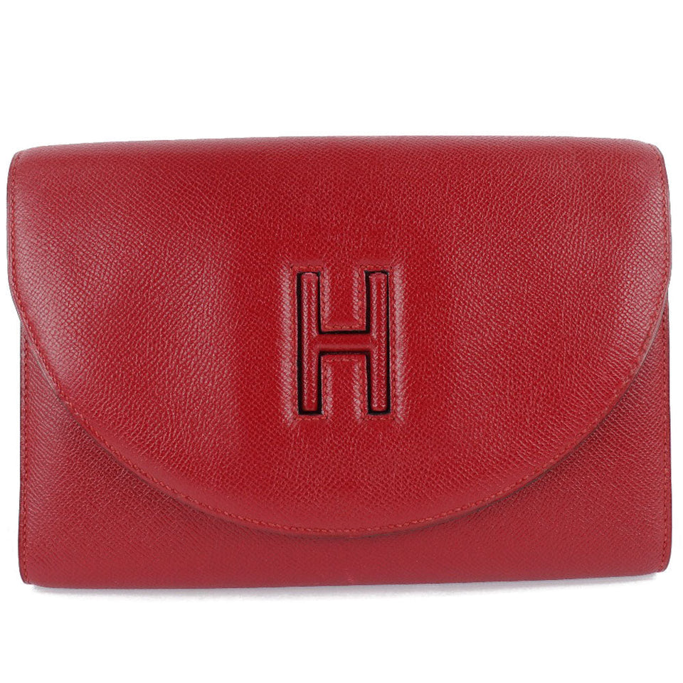 Hermes Clutch bag Epsom Red H logo Women