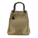 Gucci Handbag 106493 canvas beige Wood handle Women