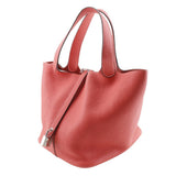 Hermes Handbag Taurillon Clemence Red Picotan Lock 22 MM Women