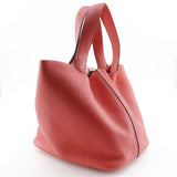 Hermes Handbag Taurillon Clemence Red Picotan Lock 22 MM Women