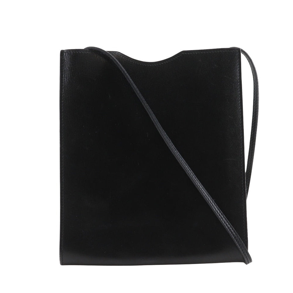 Hermes Shoulder Bag Calfskin black Onimetu unisex(Unisex)