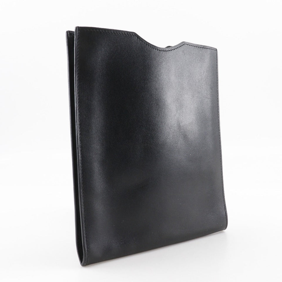 Hermes Shoulder Bag Calfskin black Onimetu unisex(Unisex)