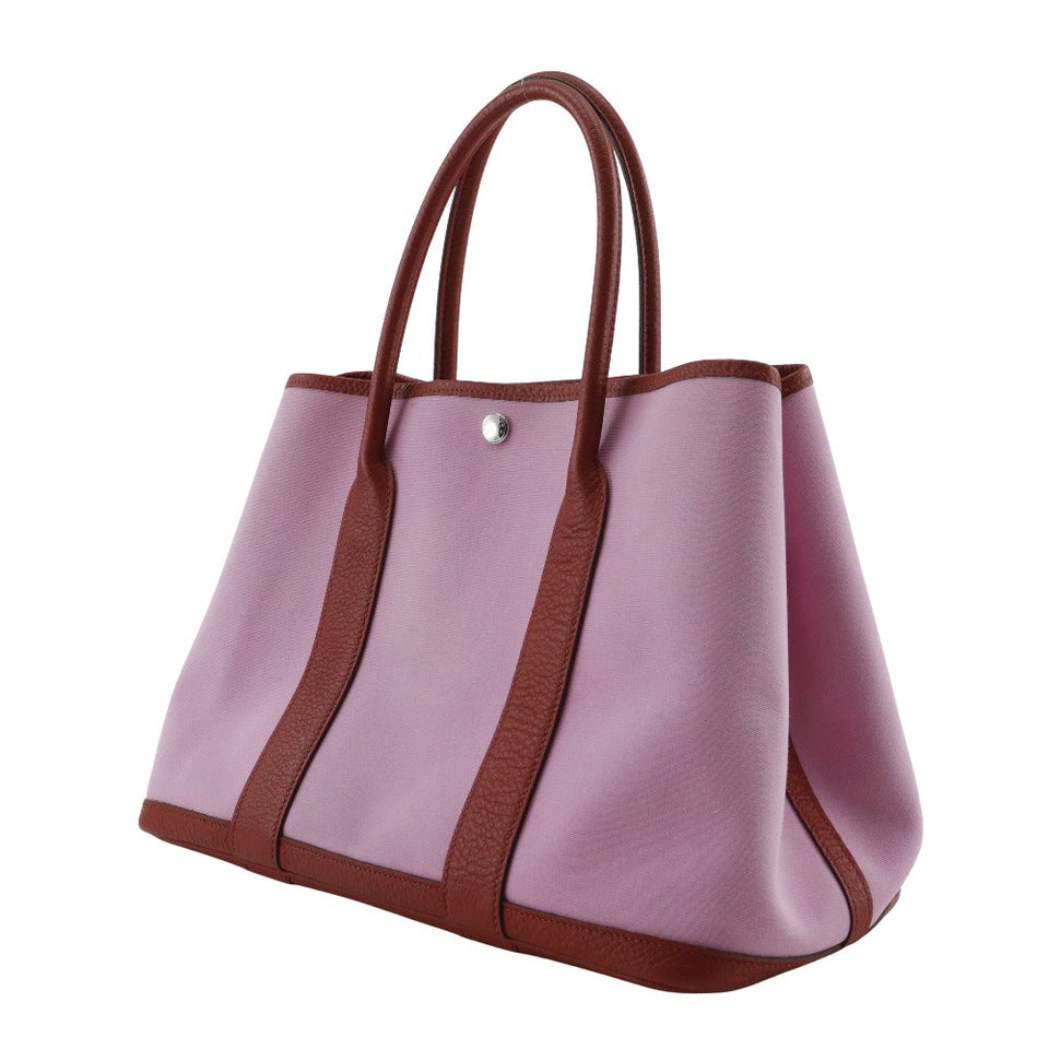 Hermes Tote Bag Towar Officier Pink / red Garden party PM Women