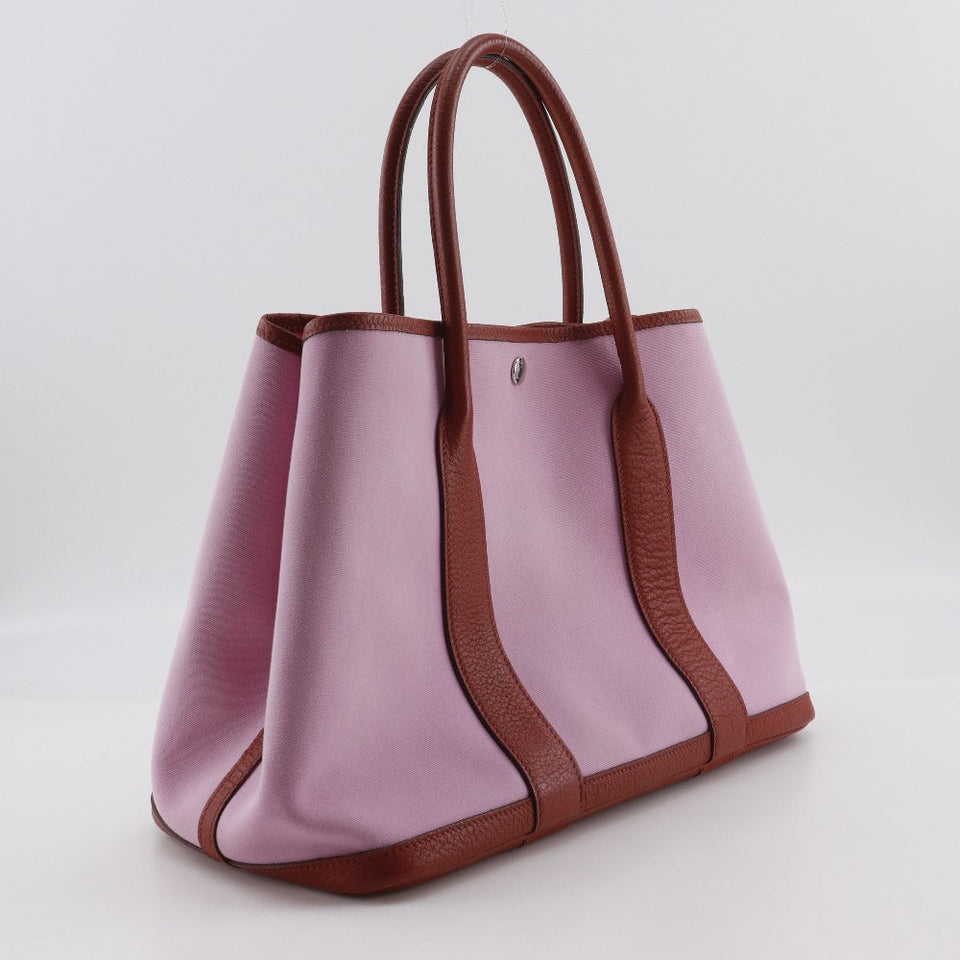 Hermes Tote Bag Towar Officier Pink / red Garden party PM Women