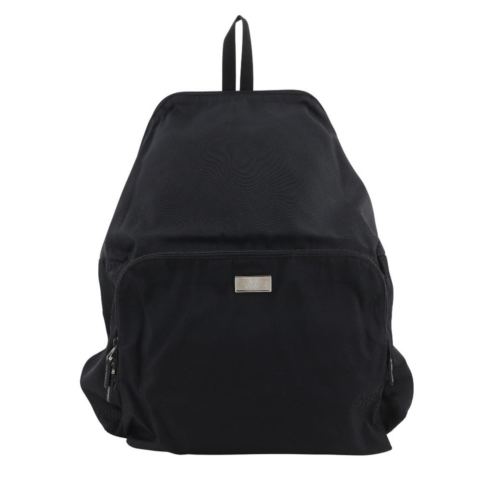 Gucci Backpack 019.0302 Nylon canvas black Backpack unisex(Unisex)