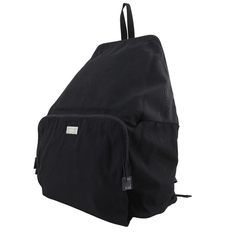 Gucci Backpack 019.0302 Nylon canvas black Backpack unisex(Unisex)