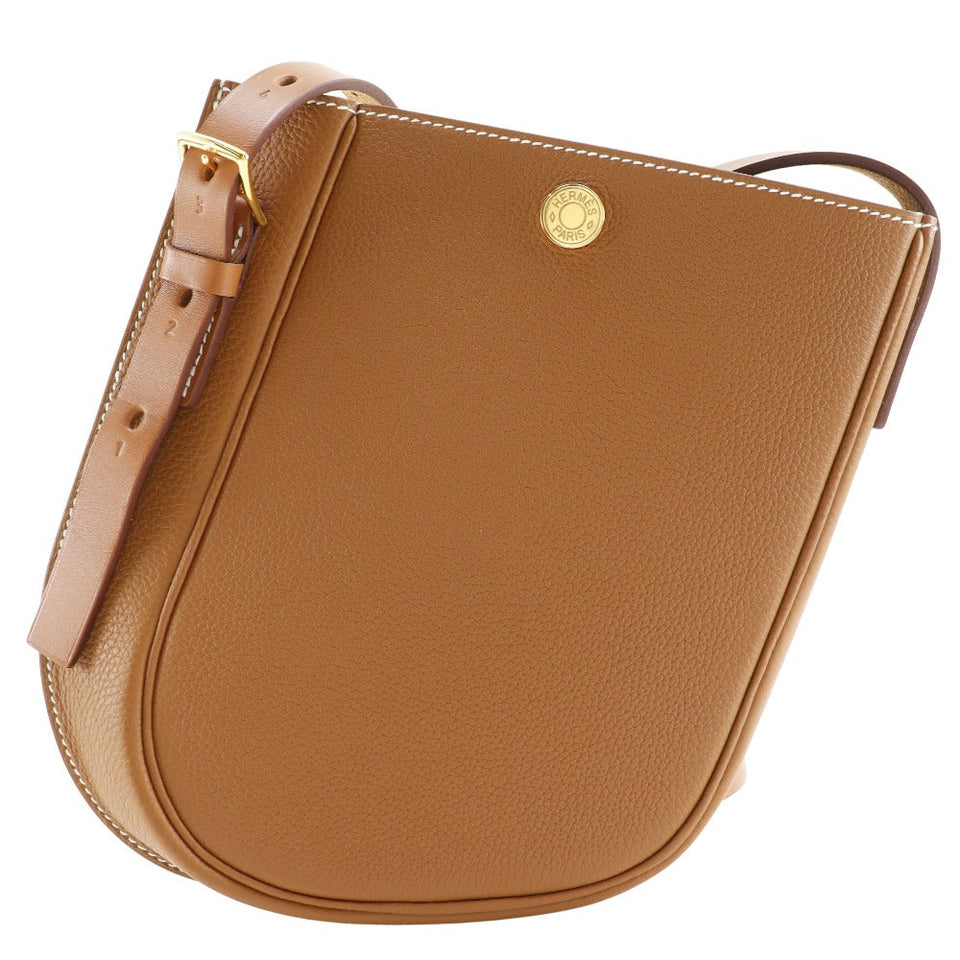 Hermes Shoulder Bag Togo Brown Perspective Cavalier 21 unisex(Unisex)