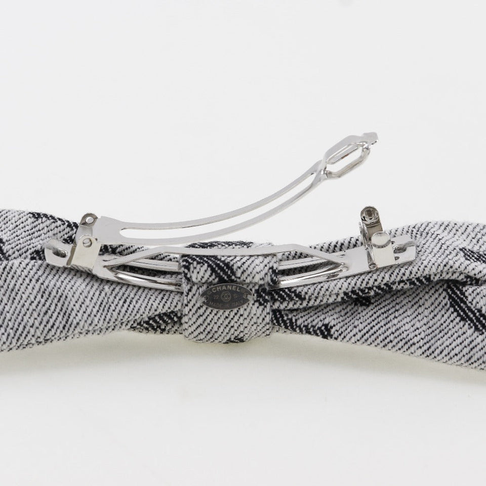 Chanel Coco Mark Ribbon Cotton Barrette