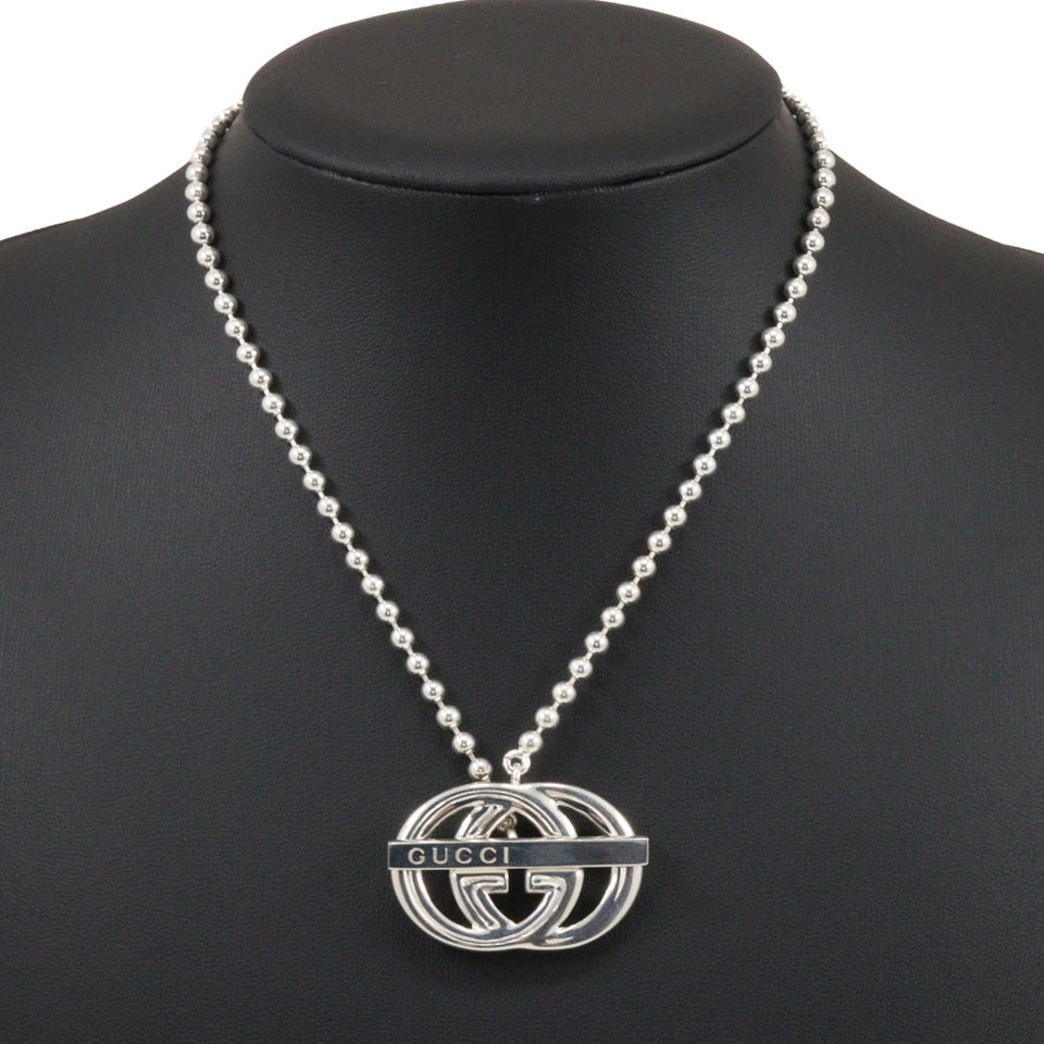 Gucci Necklace Silver925 Silver Interlocking G Women