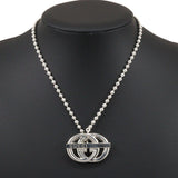 Gucci Necklace Silver925 Silver Interlocking G Women