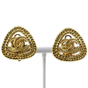 Chanel Gold Plated Coco Mark Earrings
