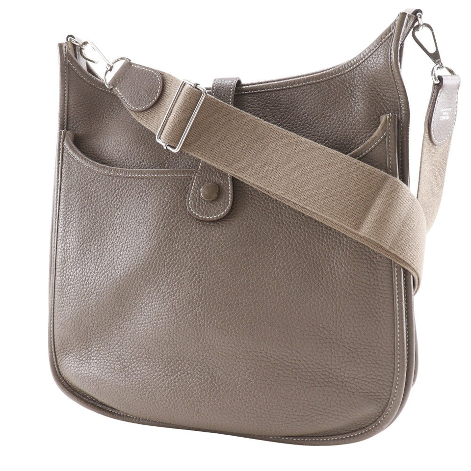 Hermes Shoulder Bag Taurillon Clemence Brown Evelyn Evelyn 3 GM Women