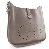 Hermes Shoulder Bag Taurillon Clemence Brown Evelyn Evelyn 3 GM Women
