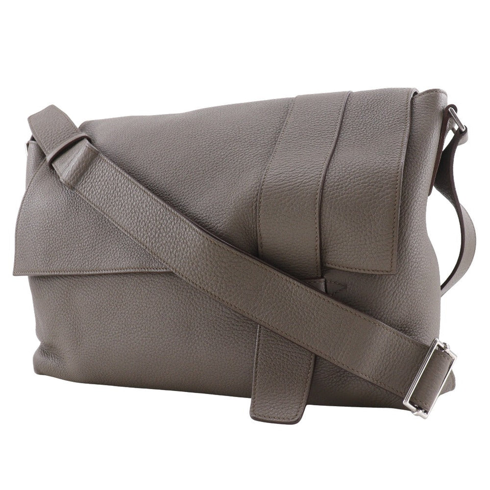 Hermes Shoulder Bag Taurillon Clemence Brown Sac Alfred 35 mens