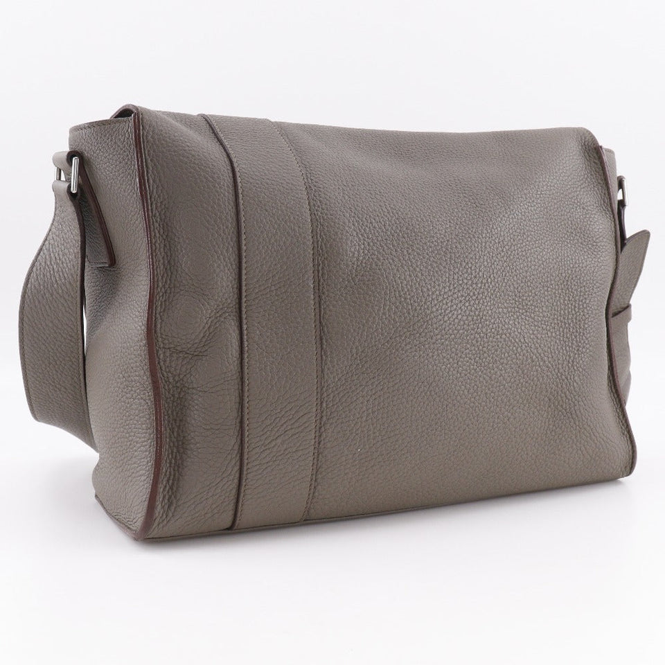 Hermes Shoulder Bag Taurillon Clemence Brown Sac Alfred 35 mens