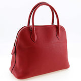 Hermes Handbag Taurillon Clemence Red Bored 31 Women
