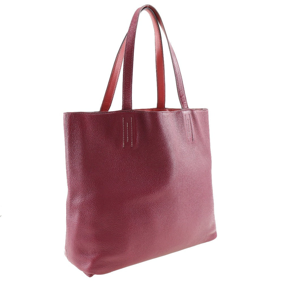 Hermes Tote Bag Taurillon Clemence Bougainvillea reversible Doble Sense 45