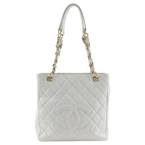 Chanel Caviar Skin Chain Tote Shoulder Bag