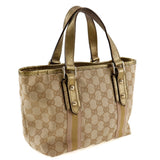 Gucci Handbag 139261 GG canvas, leather Brown Women