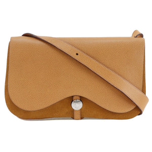 Hermes Shoulder Bag Toile H, Vache Liège Brown Sac Colorado MM