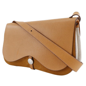 Hermes Shoulder Bag Toile H, Vache Liège Brown Sac Colorado MM