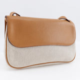 Hermes Shoulder Bag Toile H, Vache Liège Brown Sac Colorado MM