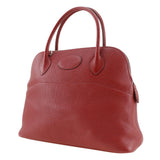 Hermes Handbag Taurillon Clemence Red/Silver Metal Bored 31 Women