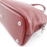 Hermes Handbag Taurillon Clemence Red/Silver Metal Bored 31 Women