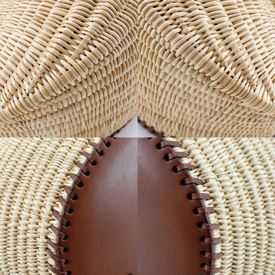 Hermes Shoulder Bag Leather, Willow Brown Basket bag fishing basket