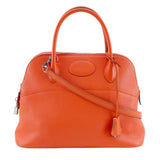 Hermes Handbag Taurillon Clemence Orange 2WAYShoulder Bored 31