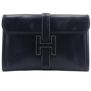 Hermes Clutch bag Box scarf Navy JigePM