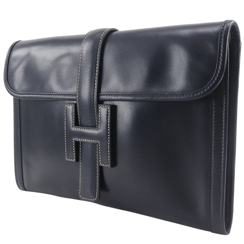 Hermes Clutch bag Box scarf Navy JigePM