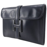 Hermes Clutch bag Box scarf Navy JigePM