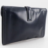 Hermes Clutch bag Box scarf Navy JigePM