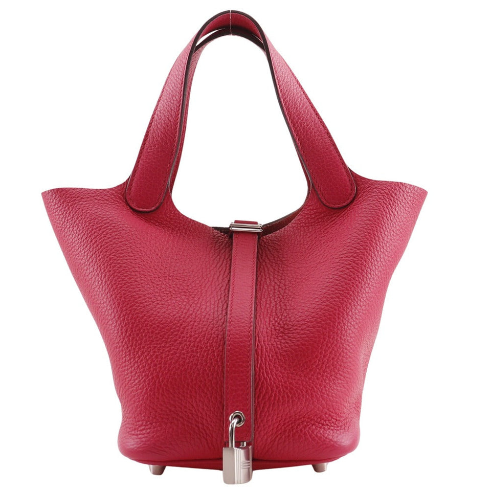 Hermes Handbag Taurillon Clemence pink Picotan Rock 18 PM