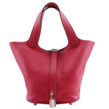 Hermes Handbag Taurillon Clemence pink Picotan Rock 18 PM