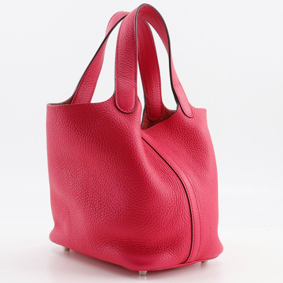 Hermes Handbag Taurillon Clemence pink Picotan Rock 18 PM