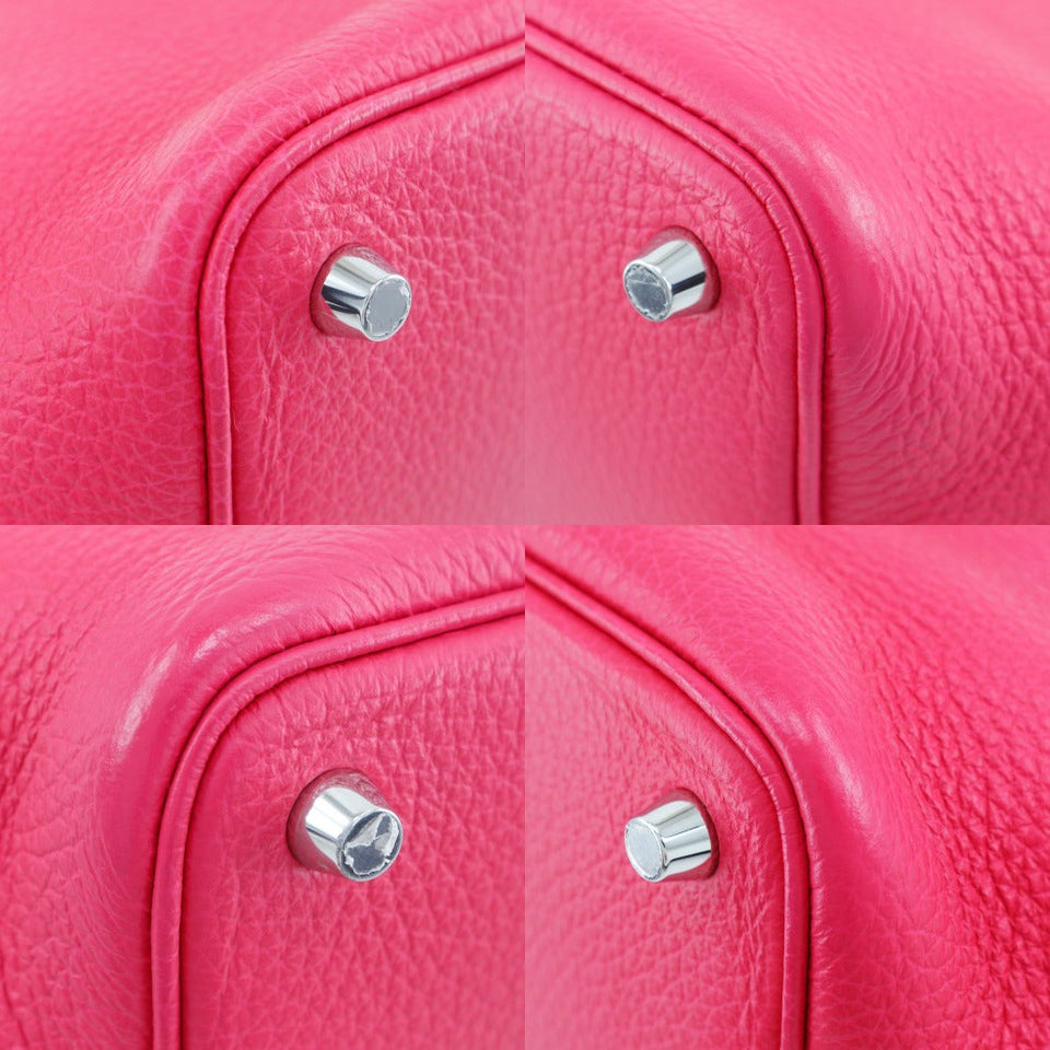 Hermes Handbag Taurillon Clemence pink Picotan Rock 18 PM