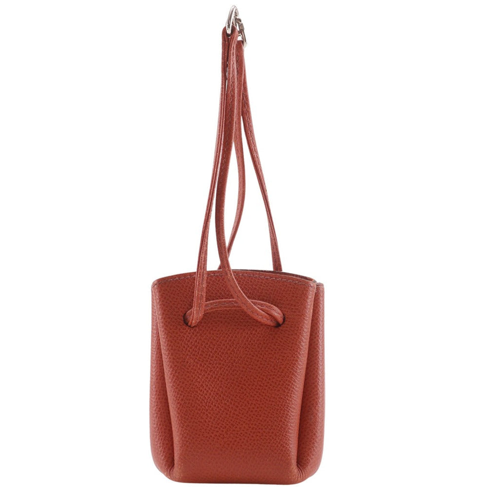 Hermes Pouch leather Orange purse Vespa porch