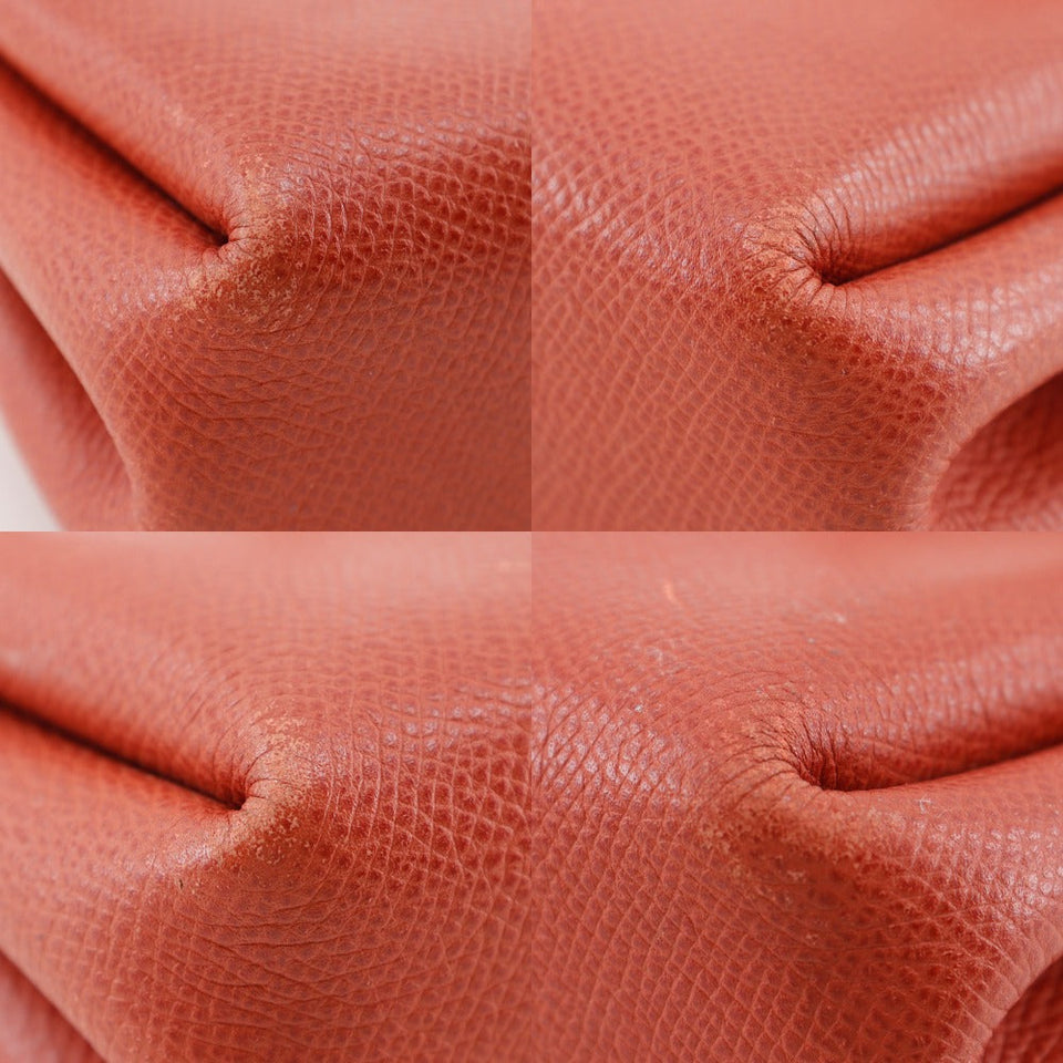 Hermes Pouch leather Orange purse Vespa porch